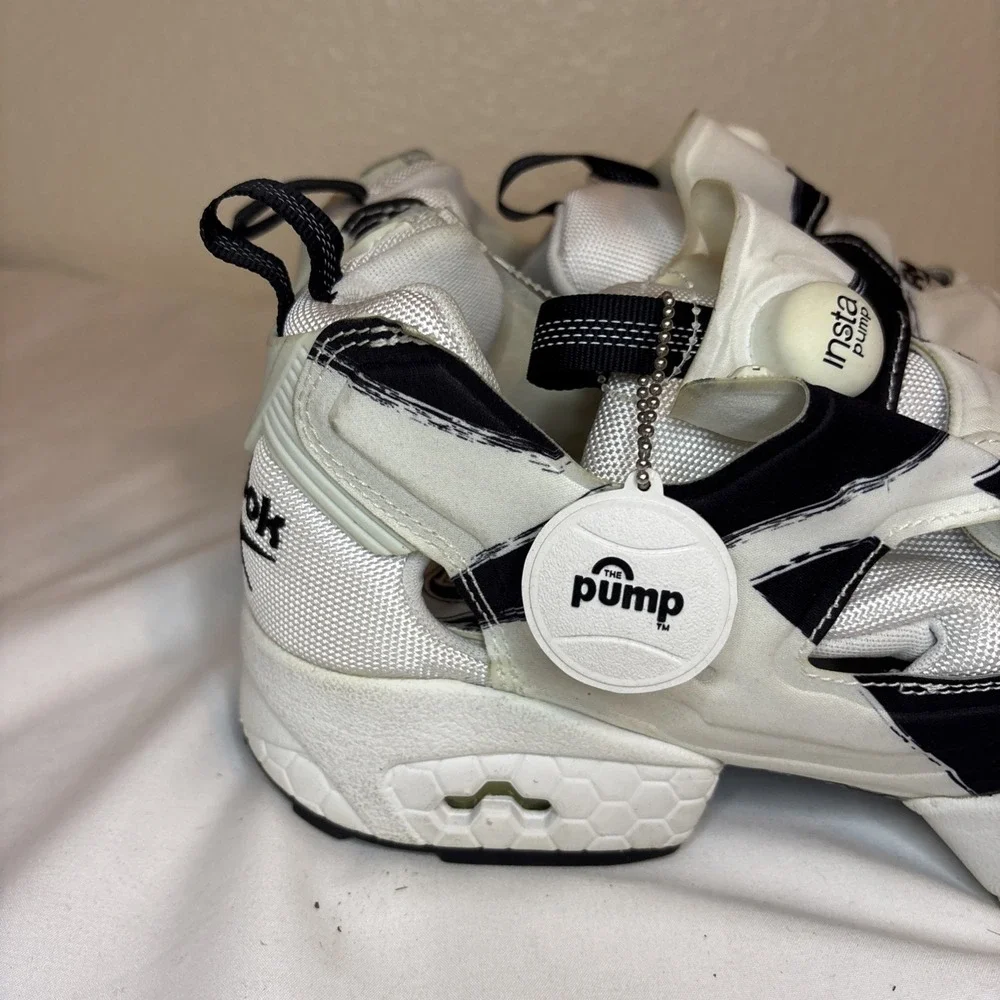 Reebok InstaPump Fury Overbranded White Black Slip On AR1413 2016 Mens Size 12‎